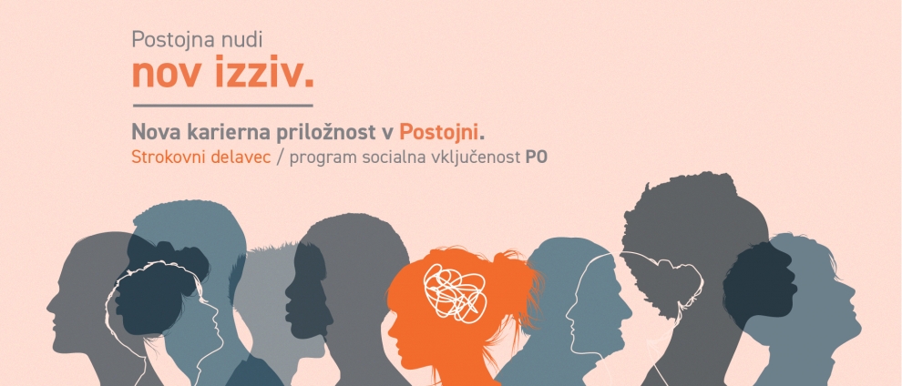 ZAČASNA ZAPOSLITEV Strokovni delavec – program socialna vključenost, Postojna (M/Ž)